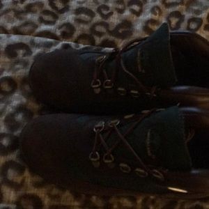 Dark Brown and Green Timberland Boot